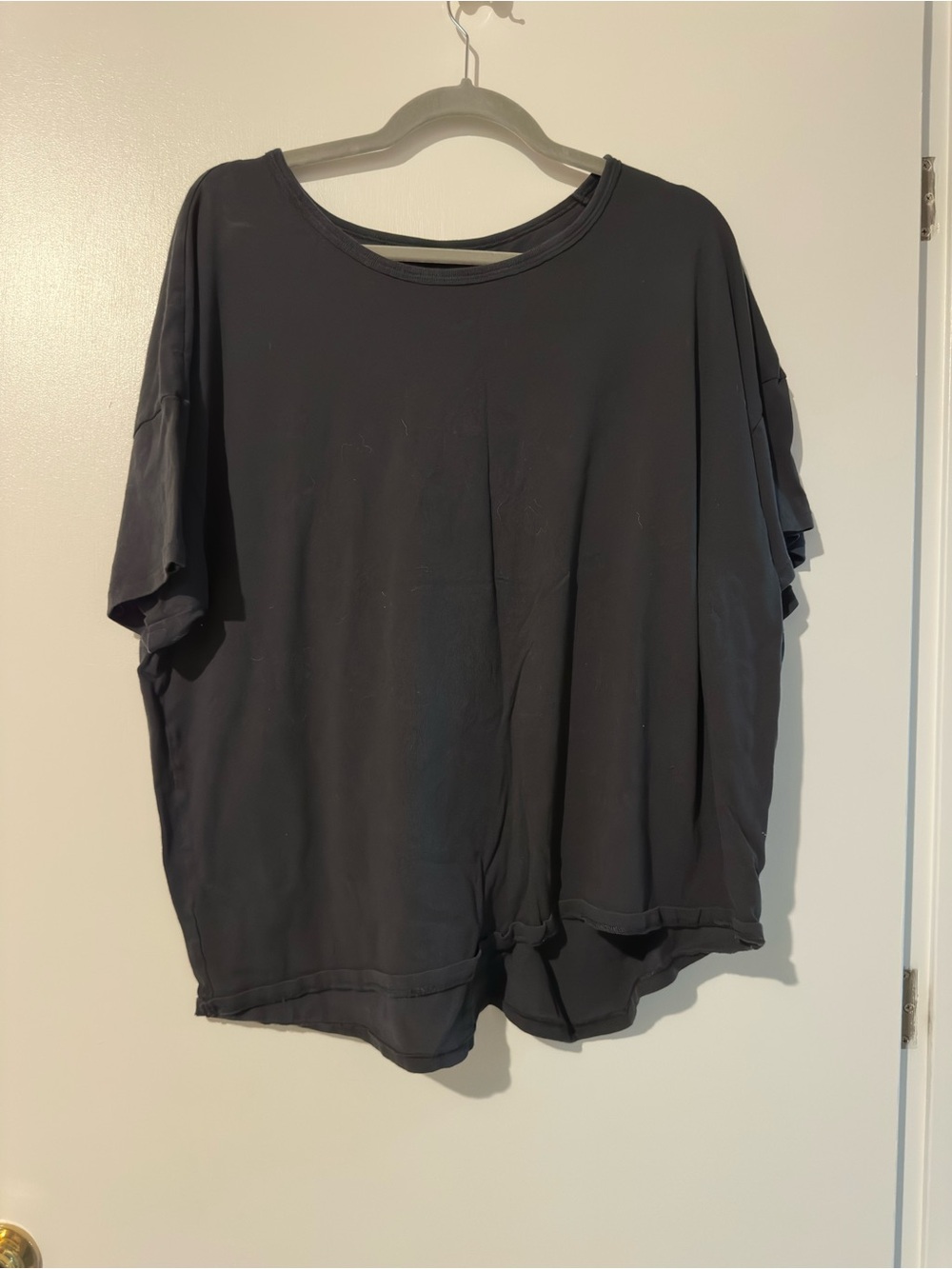 aerie Black Relaxed Short-Sleeve Tee